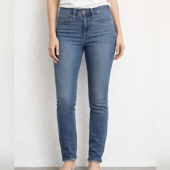 Madewell Denim - Madewell Curvy Roadtripper Jeans Women Size 25 Blue MidRise Skinny Stretch Denim